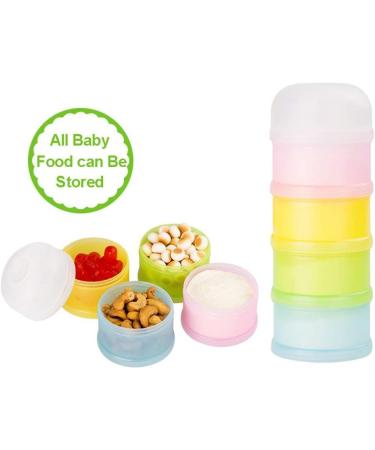 Kidsmile Twist-Lock Formula Dispenser - BPA Free, Stackable Container for On-the-Go Feeding - 4 Feed Compartments, No Powder Leakage - Buy Online on GoSupps.com