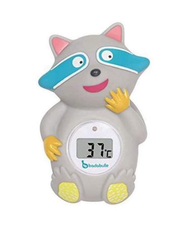 Badabulle Racoon Baby Bath Thermometer bath and room thermometer Grey Racoon Raccoon