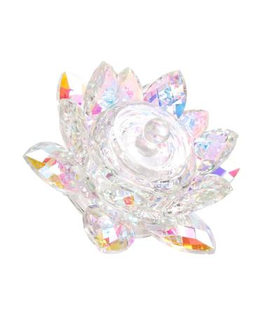 Minkissy Nail Art Accessories Crystal Dappen Dish with Lid Flower Shaped Nail Art Glass Cup Bowl Clear Nail Art Equipment Manicure Tools for Mixing Liquid Powder Clear Glass Mugs