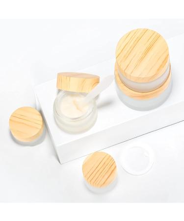 Zeoabsy 8 pcs 5ml Matt Transparent Glass Cream Cans with Lids | Ideal for Cosmetics & Ointments | International Shipping Available - Buy Online on GoSupps.com