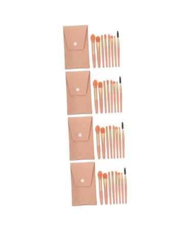 minkissy 4 Sets Travel Makeup Make up Brush Professional Makeup Brush Women Favor Powder Applicator Brush Girls Suit Face Makeup Brush Cosmetics Aluminum Tube Miss Blush Brush Soft