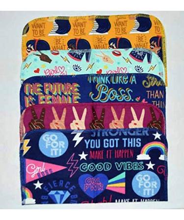 Girl Power Printed Flannel Paperless Towels - Set of 5 (12x12 Inches, 1 Ply) | Eco-Friendly Reusable Towels - Buy Online on GoSupps.com