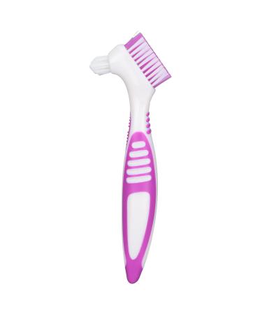 Denture Brush Denture Toothbrush Cleaning Brush with Multi-Layered Portable Denture Double Sided Brush Premium Denture Cleaner Set for Denture Care Denture Cleanser Tool