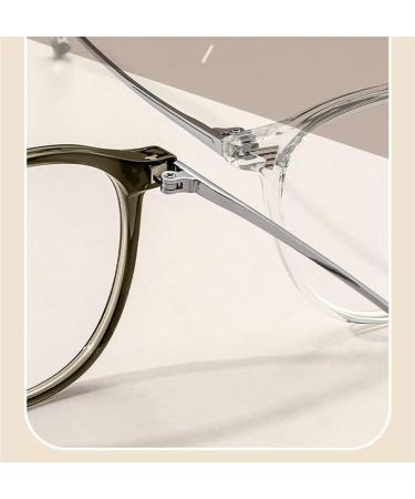 Anti Eyestrain HD Round Reading Glasses - Blue Light Blocking Eyeglasses for Men & Women | +0.00 Transparency - Buy Online on GoSupps.com