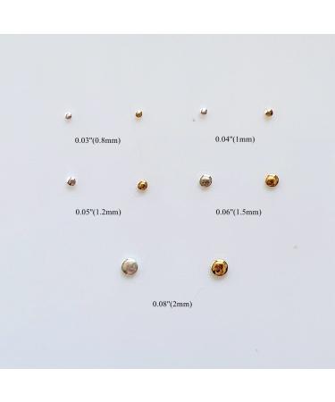 Nail Angel Metal Studs- Gold & Silver Round Studs- 1000pcs/bag (10011) - Buy Online on GoSupps.com