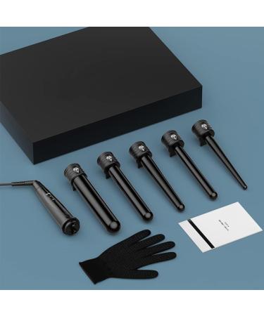 Buy Curling Iron 5 in 1 LCD Ceramic Coating - Multifunctional Wave Iron Kit ET-W301 Black | International Shipping Available - Buy Online on GoSupps.com