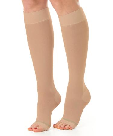 Relaxsan antembolism M1350A (1 pair - skin color XL) Thrombosis socks women and men 25-32 mmHg compression knee socks unisex class2 xl skin color - Buy Online on GoSupps.com