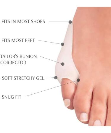 Silicone Gel Toe Protector for Bunionette - Unisex Spreader & Pad - Improves Blood Circulation - 4 & 8 Pairs Available - Buy Online on GoSupps.com