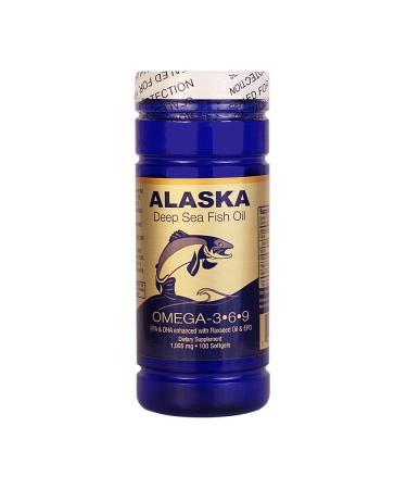 Alaska Deep Sea Fish Oil Omega 3 6 9 1000 Mg 100 Softgels by NCB