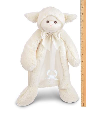 Bearington Baby Lamby Pacifier Pet Plush Stuffed Animal Lovie 15 Inch - White Lamb - Paci Holder Included - Buy Online on GoSupps.com