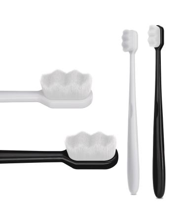 WLLHYF 2 PCS Extra Soft Micro Nano Toothbrush  Ultra Soft Toothbrushes with 10000 Soft Bristles Sterile Fiber Adult Toothbrush Painless Brushing for Teeth Oral Gum Recession