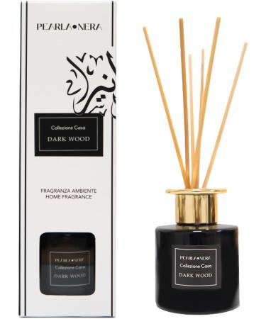 Reed Diffuser for Home Scented Oil Diffuser100ml with Sticks Set by Pearla Nera Dark Wood- Aromatherapy Long Lasting Air Freshener- Woody Fruity Amber - Buy Online on GoSupps.com