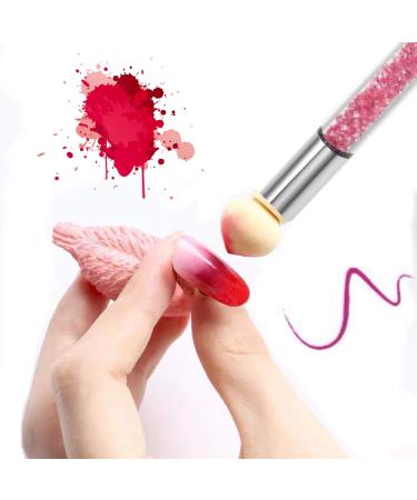 Nail Art Tools Set - Double Head Ombre Sponge Stick & Brush Applicator with 4 Replacement Heads for Perfect Pigment Application - Buy Online on GoSupps.com