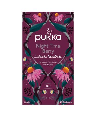 Pukka Night Time Berry Bio-Fruit Tea | Natural Sleep Tea with Chamomile & Lavender | 4 Pack of 80 Tea Bags for Restful Sleep - Buy Online on GoSupps.com