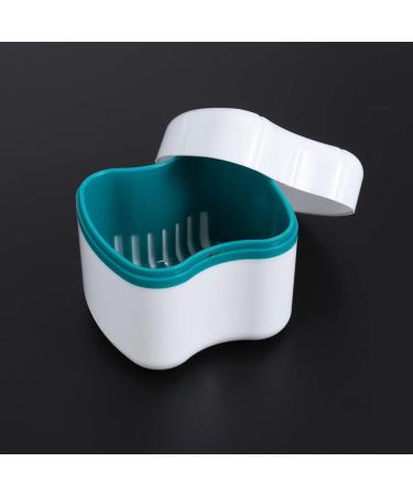 MILISTEN Denture Case with Sieve - Green Storage Box for Teeth & Rinsing Basket | Durable Travel Denture Cup with Lid - Buy Online on GoSupps.com