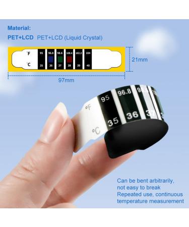 Buy Fieberhermometer for Children - 10 Reusable Forehead Thermometer Strips for Travel Diaper Bags & More | Original Discoloration Stickers - Buy Online on GoSupps.com