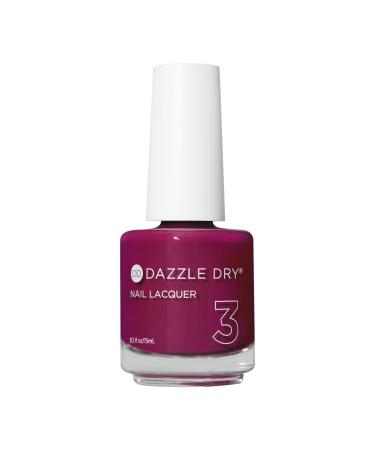 Dazzle Dry Nail Lacquer (Step 3) - Raspberry Rush - A raspberry with purple undertones. Full coverage cream. (0.5 fl oz)
