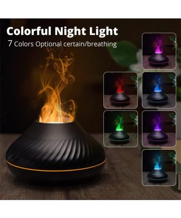 Marzius Flame Aroma Diffuser & Humidifier | 7 Color Night Light | Essential Oil Diffuser for Home Bedroom Yoga Office | Waterless Auto-Power-Off (White) - Buy Online on GoSupps.com