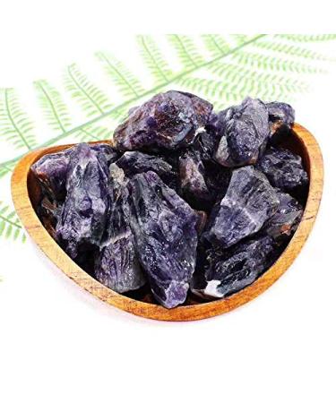 Natural Amethyst raw Stones and Crystals Polished Quartz Rough Gemstones Reiki Home Decoration for Gifts - (Size: 30-50mm) Stone Mineral Specimen
