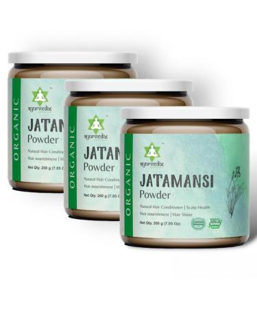 Jatamansi Root Powder Natural Nardostachys Jatamansi for Hair Growth Spikenard Natural Rhizome 7.05 Ounce / 200 gms (Pack 3) Pack of 3