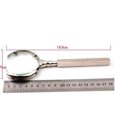 Simple Classic Magnifying Glass 6&Times Zoom Metal Handle Exquisite Design for Read Old Man Child Creative Gift Lofty Ambition - Buy Online on GoSupps.com