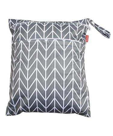 Damero 3pcs Travel Wet and Dry Bag - Gray Arrow 3 Count | Convenient Handle for Cloth Diaper, Pumping Parts, Swimsuit, Clothes | Grab and Go Design - Buy Online on GoSupps.com