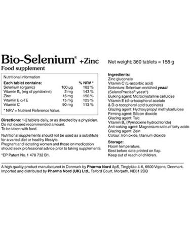 Pharma Nord Bio Selenium and Zinc 360 Tablets - Buy Online on GoSupps.com