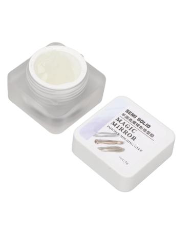 Saluaqui Mirror Nail Glue Powder - Professional Nail Art Adhesive for 3D Effects and Metallic Finish - Safe and Easy to Use
