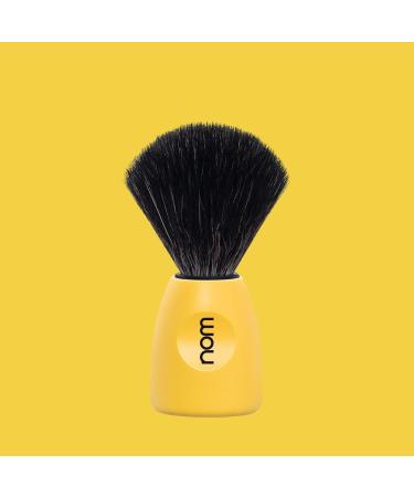 Nom LASSE Series Shaving Brush - Synthetic Black Fibre & Plastic Lemon - Premium International Shipping - Buy Online on GoSupps.com