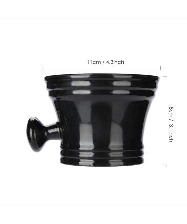 Premium Black Shaving Soap Peel & Mug Set | Plastic Shaving Bowl with Handle for Perfect Foam | Ideal for Smooth Shaving - Buy Online on GoSupps.com