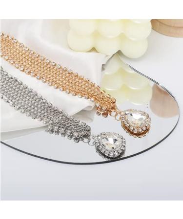 Qisogy Boho Crystal Hair Chain with Rhinestone Tassel Pendant - Princess Chain Jewelry for Women and Girls - Perfect Gift for Valentine's Day and Birthday (Silver) - Buy Online on GoSupps.com