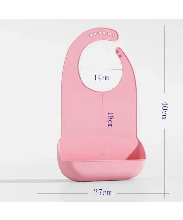 YYGMSS Pink Silicone Bib for Adults - Waterproof Washable Clothing Protector with Drip Tray for Elderly Women Eating - International Shipping Available - Buy Online on GoSupps.com