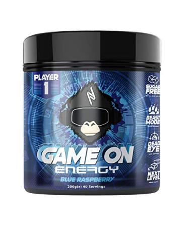 PLAYER1 Game On Zero Sugar Gaming Energy Nootropic Blue Raspberry 200g | PLAYER1