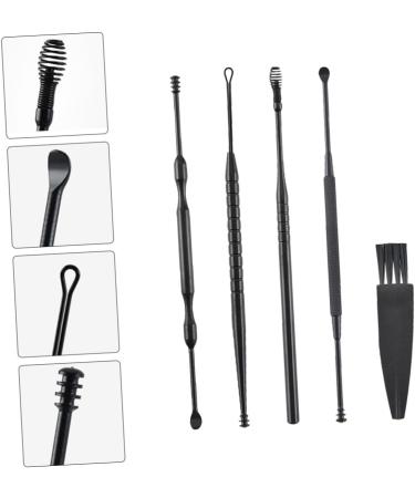 PLAFOPE Professional Double Head Rotating Ear Scoop Cleaner Non-Slip Handle Ear Wax Tool with Spring Spiral Design for Itch Relief Steel for Home and Travel - Buy Online on GoSupps.com