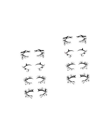 NOLITOY 8 Pairs Halloween Eyeliner Stickers Trendy Decor Skull Funny Eyeliner Stickers Party Supplies Prom