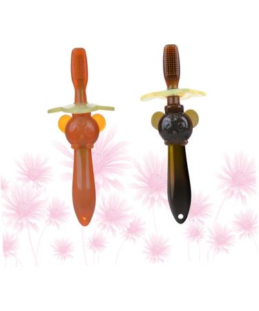 Buy Silicone Combined Toothbrush Set for Children - Soft Bristle Travel & Training Toothbrushes for Oral Care | 2-Pack - Buy Online on GoSupps.com
