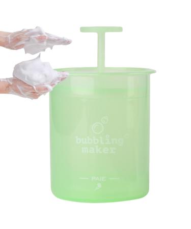 Uitseld Face Wash Foamer | Manual Bubble Foamer Quick Foam - Ergonomic Facial Cleansing Tool Skincare Cleanser Foam Maker for Travel Household Green