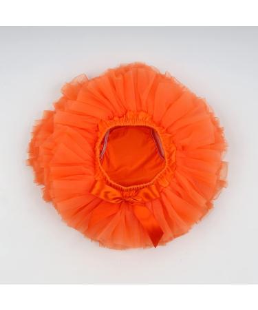 Hoolchean Infant Toddler Girls Super Soft Fluffy Tutu Skirt with Diaper Cover Bloomer - Orange (1-2 Years) - Buy Online on GoSupps.com