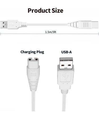 USB Charging Cable for Water Flossers - Portable Cordless Oral Irrigator Replacement Charger for Nicwell Fairywill & More - 4.1FT - Buy Online on GoSupps.com