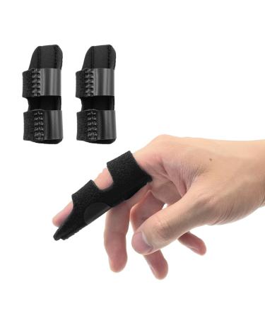 LICQIC Finger Splint Finger Support - Finger Straightener - Finger Brace Splint for Straighten Broken Bent Finger & Arthritis Pain Relieve 2 Pcs Middle Finger Splint 2 Middle Finger Splint