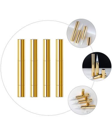 Minkissy 4-Piece Cosmetic Bottle Brush Tip Set - Empty Gel Nail Polish and Oil Pencil Containers with Aluminum Tube for Cosmetics & Airspace Monitoring - Buy Online on GoSupps.com