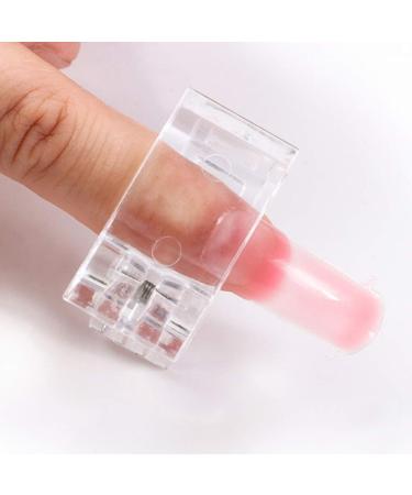 Lurrose 8 Pcs Poly Gel Nail Tips - Transparent Finger Extension Clips for Manicure | Nail Beauty Tool 3.5 x 3 cm - Fast Build & International Shipping - Buy Online on GoSupps.com