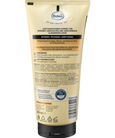 Balea Set of 5 hair care shampoo 250 ml + conditioner 200 ml + hair treatment 300 ml + Express Kur Oil Repair Intensiv 20 ml + hair oil 100 ml - Buy Online on GoSupps.com