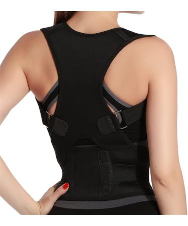 Adjustable Posture Corrector Corset Back Brace Back Belt Male Female Lumbar Support Straight Corrector (Color : Black Size : XXL Code) Feito na China Full moon lofty ambition
