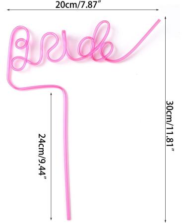 Bride-to-Be Straw Summer Beach Pool Wedding Engagement Bridal Shower Bachelorette Party Birthday Party Decoration Gift Clear Plastic Straws Bulk - Buy Online on GoSupps.com