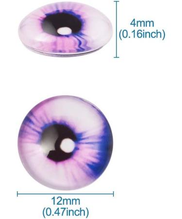 20pcs Beadthoven 12mm Mixed Style Dragon Eye Glass Cabochons for Jewelry Making - Buy Online on GoSupps.com