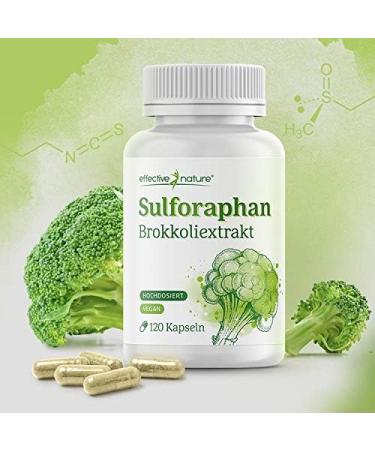 Effective Nature Sulforaphane High Dose 100 mg - 120 Capsules - Broccoli Extract for Enhanced Wellness - International Shipping Available - Buy Online on GoSupps.com