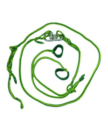 GB Falconry Arab Leash set for Falconry jesses anklets swivel & Leash_XL Green / Light Green Extra Large