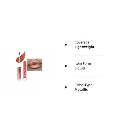 Matte Metallic Waterproof Lip Gloss - Long Lasting & Strongly Pigmented Liquid Lipstick for Women - 0.15 Fl Oz - Buy Online on GoSupps.com