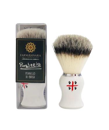 Omega Hi-Brush 4 Mori Shaving Brush Sardinia Asinara Professional Shaving Brush - Set for Men with Hi-Brush Beard Brush